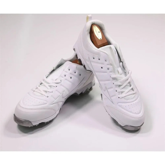 Mizuno 9-Spike Ambition 2 All White Baseball Cleats 12.5 New! - Picture 5 of 14